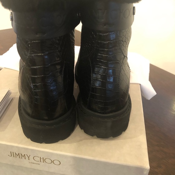 Jimmy Choo Voyager II/F Leather Ankle Boots 37 NWB - Picture 8 of 10